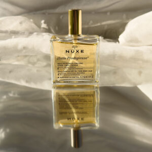 Shooting produit pour l'huile merveilleuse de la maque Nuxe
