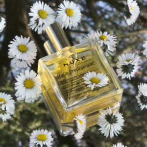 Shooting produit pour l'huile merveilleuse de la maque Nuxe