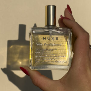 Shooting produit pour l'huile merveilleuse de la maque Nuxe