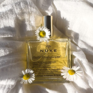 Shooting produit pour l'huile merveilleuse de la maque Nuxe