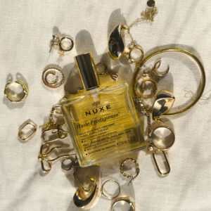 Shooting produit pour l'huile merveilleuse de la maque Nuxe