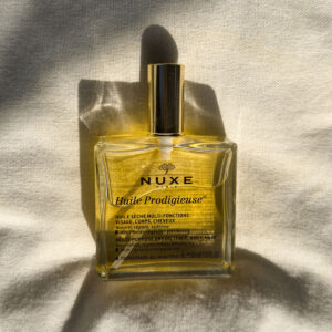 Shooting produit pour l'huile merveilleuse de la maque Nuxe