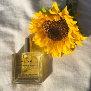 Shooting produit pour l'huile merveilleuse de la maque Nuxe