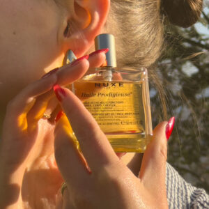 Shooting produit pour l'huile merveilleuse de la maque Nuxe