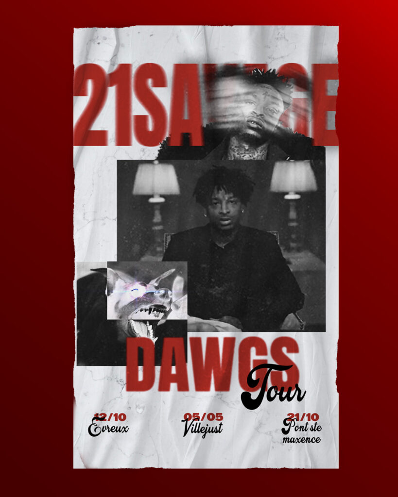 Poster 21 Savage Dawgs tour
